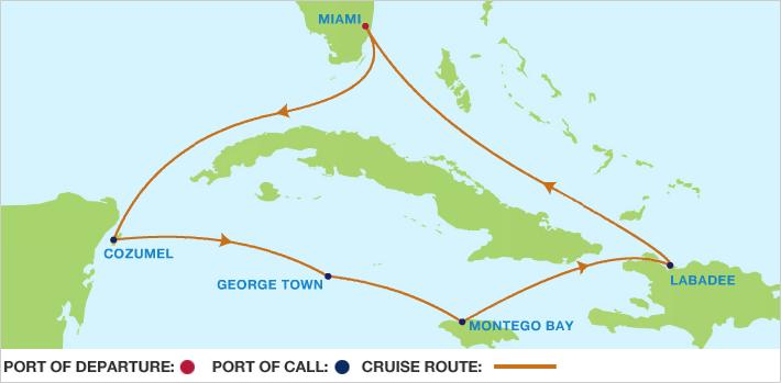 Itinerariu Croaziera Vestul Caraibelor - Celebrity Cruises - Celebrity Reflection - 7 nopti