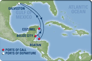 Itinerariu Croaziera Vestul Caraibelor - Royal Caribbean - Navigator of the Seas - 7 nopti