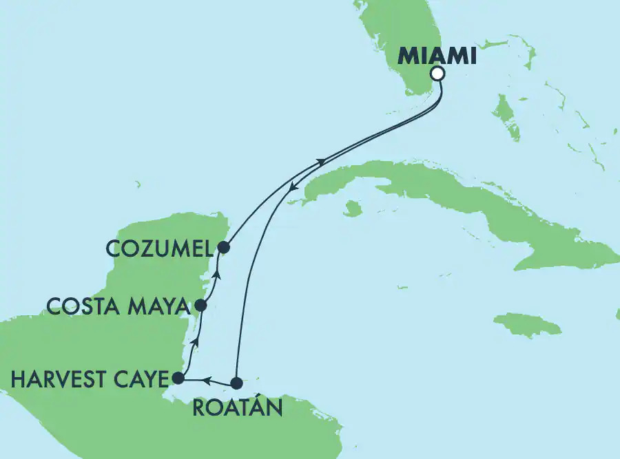 Itinerariu Croaziera Caraibe & Bahamas - Norwegian Cruise Line - Norwegian Breakaway - 7 nopti