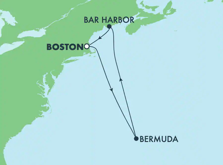Itinerariu Croaziera Bermuda - Norwegian Cruise Line - Norwegian Gem - 7 nopti