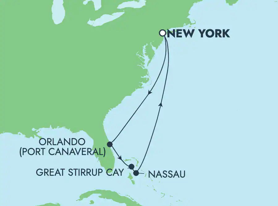Itinerariu Croaziera Bahamas - Norwegian Cruise Line - Norwegian Breakaway - 8 nopti