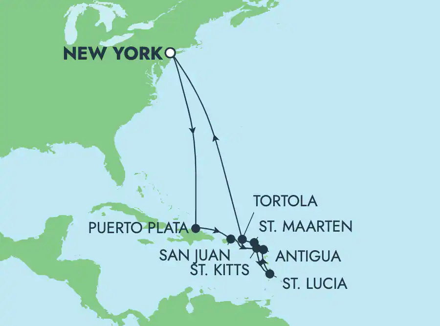 Itinerariu Croaziera Caraibe & Bahamas - Norwegian Cruise Line - Norwegian Escape - 12 nopti
