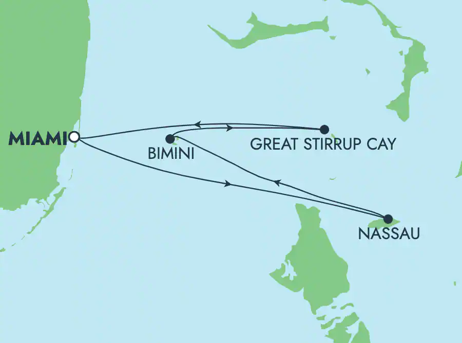 Itinerariu Croaziera Bahamas - Norwegian Cruise Line - Norwegian Getaway - 5 nopti