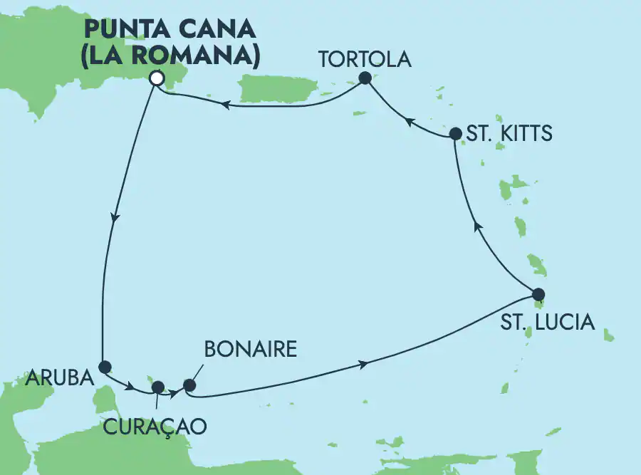 Itinerariu Croaziera Craciun & Revelion in Caraibe & Bahamas - Norwegian Cruise Line - Norwegian Sky - 7 nopti