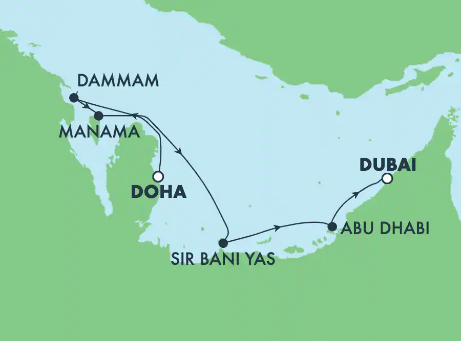 Itinerariu Croaziera Emiratele Arabe Unite - Norwegian Cruise Line - Norwegian Sky - 7 nopti