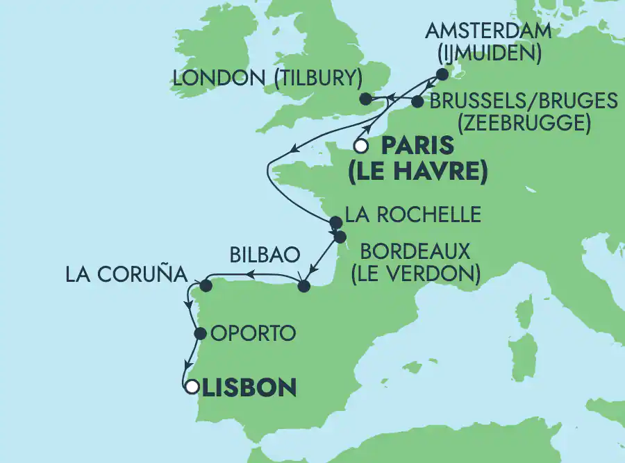Itinerariu Croaziera Oc.Atlantic - Norwegian Cruise Line - Norwegian Sky - 10 nopti