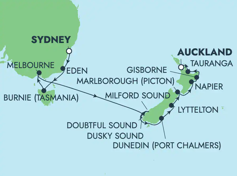 Itinerariu Croaziera Craciun & Revelion in Australia & Noua Zeelanda - Norwegian Cruise Line - Norwegian Spirit - 14 nopti