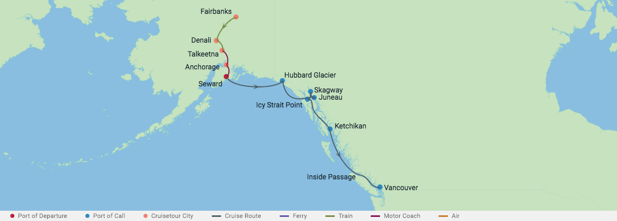 Itinerariu Croaziera Alaska - Celebrity Cruises - Celebrity Summit - 7 nopti