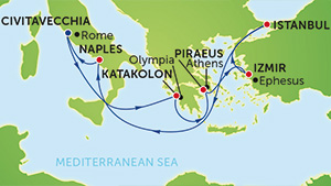 Itinerariu Croaziera Mediterana de Est - Norwegian Cruise Line - Norwegian Jade - 10 nopti